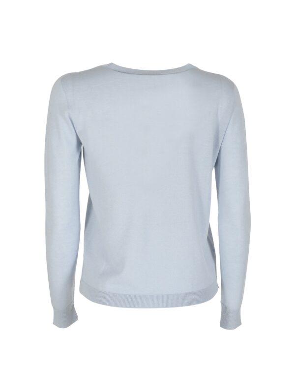 Crown of Edinburgh Cashmere Long Sleeve ART 004 LIGHT BLUE LETTER J